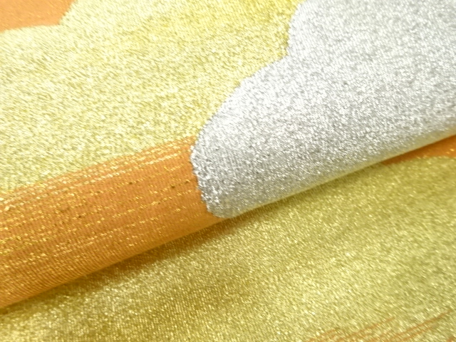  綴れ雲模様織出し袋帯